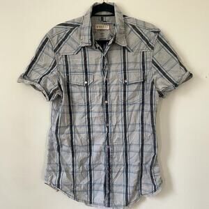 Guess Vintage Y2K plaid shirt with snaps size Medium